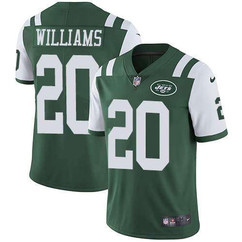 Nike Jets #20 Marcus Williams Green Team Color Men's Stitched NFL Vapor Untouchable Limited Jersey - Click Image to Close